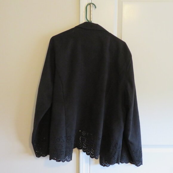 CATO Black Lace Trim Woman's Jacket Size 22/24W - Picture 10 of 13
